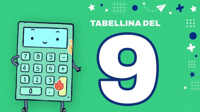 Copertina della tabellina del 9 con CalcOlettore